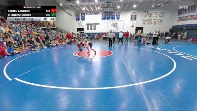 115 lbs Quarterfinal - Charles Hodges, CCA vs Kenric Landers, McCormick Jr. High