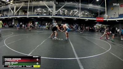 130 lbs Round 1 (8 Team) - Mason Johnson, U2 Uprising Blue vs Owen Kelley, NOVA WC