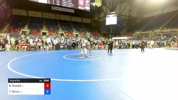 170 lbs Rnd Of 64 - Brenton Russell, Indiana vs Tyler Secoy, Georgia