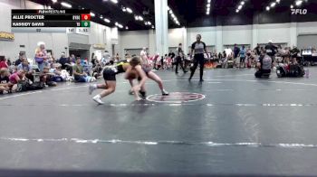 92 lbs Round 2 (10 Team) - Allie Procter, Backyard Brawlers Pink vs Kassidy Davis, Washington Dual Team