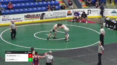 252 lbs Consi Of 16 #2 - Robert Whitmer, Shamokin vs Cody Landis, Elco