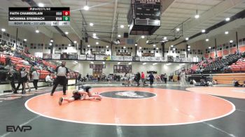 117 lbs Consi Of 16 #2 - Faith Chamberlain, Oologah vs McKenna Steinbach, Wyandotte HS Girls