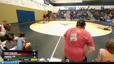 54 lbs Cons. Round 2 - Flint Phillips, Moses Lake Wrestling Club vs Parker Leir, Washington