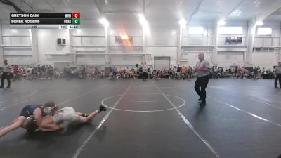 100 lbs Finals (2 Team) - Greyson Cain, West Virginia Wild vs Derek Rogers, Contenders WA Green