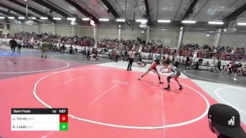 109 lbs Semifinal - Jakob Torrez, NM Beast vs Andres Rambo Lopez, WLV JR Wrestling