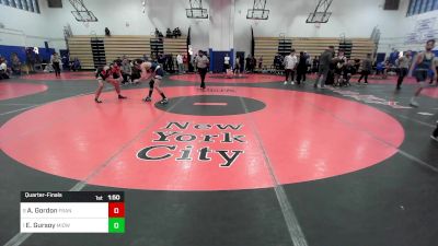 124 lbs Quarterfinal - Andre Gordon, Francis Lewis-PSAL vs Evin Gursoy, Midwood-PSAL