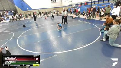 45 lbs Quarterfinal - Axton Diaz, Roy Wrestling Club vs Nawai Naki, Westlake