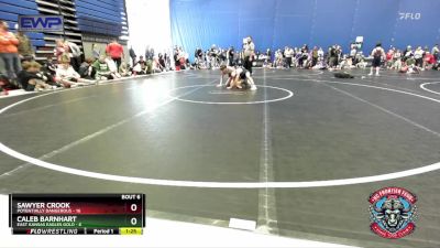 88 lbs Round 3 (4 Team) - Caleb Barnhart, East Kansas Eagles Gold vs Sawyer Crook, Potentially Dangerous