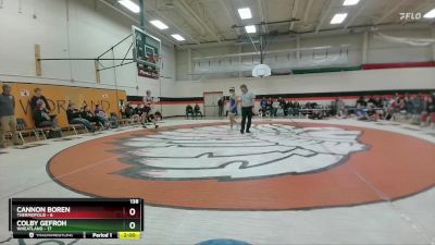 138 lbs Round 5 (6 Team) - Colby Gefroh, Wheatland vs Cannon Boren, Thermopolis