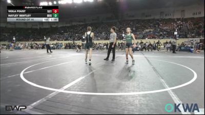 98 lbs Round Of 16 - Viola Foust, Tuttle Wrestling Club vs Hayley Bentley, Brushy Wrestling Club