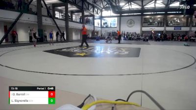 73-78 lbs Quarterfinal - Oakley Burrell, Olympia Wrestling vs Logan Signorella, SCN