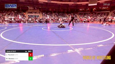 73 lbs Consi Of 16 #1 - Lane Faunce, SlyFox Wrestling Academy vs Weston Bezeau, Unaffiliated