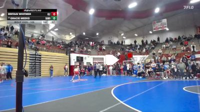 105 lbs Cons. Round 4 - Gracie Meeks, Franklin Central Wrestling Club vs Britain Whitmer, Glenn