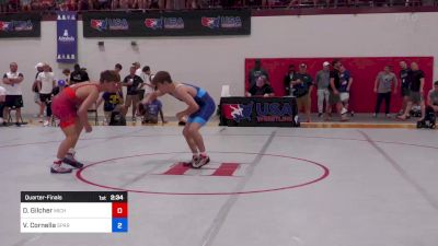 65 kg Quarterfinal - Dylan Gilcher, Michigan vs Vince Cornella, Spartan Combat RTC