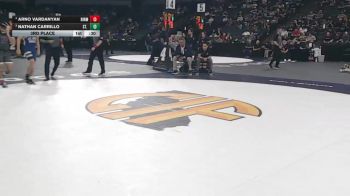 132 lbs 3rd Place - Arno Vardanyan, Birmingham (LA) vs Nathan Carrillo, St. John Bosco (SS)