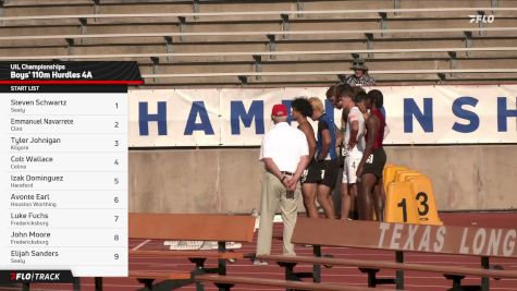 High School Boys' 110m Hurdles 4A
