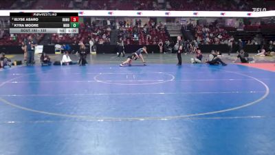 130 lbs Quarterfinal - Kyra Moore, Middleton vs Elyse Asaro, Rocky Mountain