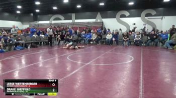 100 lbs Quarterfinals (8 Team) - Jesse Wertenberger, Dundee Wrestling (MI) vs Drake Sheffield, Minions Black (GA)