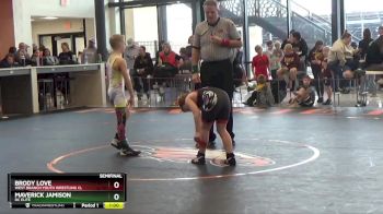 B-18 lbs Semifinal - Maverick Jamison, DC Elite vs Brody Love, West Branch Youth Wrestling Cl