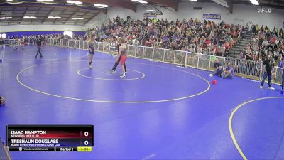 126 lbs Champ. Round 1 - Isaac Hampton, Newberg Mat Club vs Treshaun Douglass, Hood River Youth Wrestling Clu