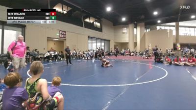 70 lbs 3rd Place Match - Jett Deville, Rebel Wrestling Club vs Jett Willard, Rayne Wrestling Club