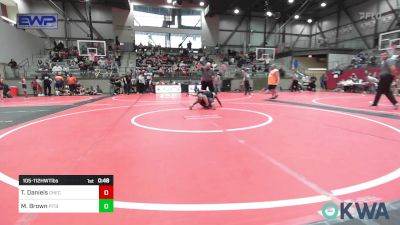 105-112HWT lbs Rr Rnd 1 - Tytin Daniels, Checotah Matcats vs M'Kai Brown, Pitbull Wrestling Academy