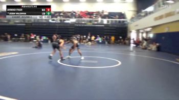 133 lbs Champ. Round 2 - Josh Valdivia, Lemoore College vs Ahmad Faizi, Modesto Junior College