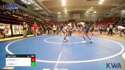 140 lbs Semifinal - Joe Ketcher, Pryor Tigers vs Landon Dodd, Skiatook Youth Wrestling