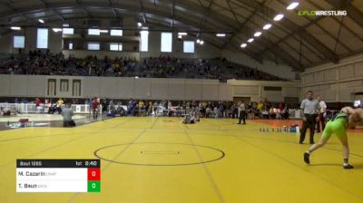 141 lbs Consi Of 8 #1 - Mario Cazarin, Unattached - Colorado State University - Pueblo vs Tj Baun, University Of Providence