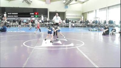 47 lbs Rr Rnd 2 - Jack Weber, CT Whale Beluga - K3 vs Rocco Pico, South Side Wrestling Club - K3