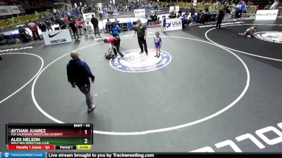 53 lbs Cons. Round 3 - Aythan Juarez, TUF California Wrestling Academy vs Alex Nelson, Wolf Den Wrestling Club