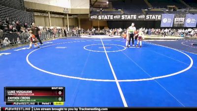 53 lbs Semifinal - Zayden Cross, Jungle Cat Wrestling Club vs Luke Vizgaudis, Twin City Wrestling Club