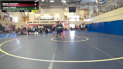 285 lbs Round 2 (6 Team) - Umair Ahmad, Iowa Central Community College vs Briar Goodwin, Northeast Oklahoma