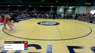 95 lbs Quarterfinal - Alliya Walker, VA vs Abigail Peterson, IA