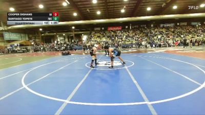 215 lbs Quarterfinal - Cooper Dighans, Helena Hydra vs Santiago Topete, Falcon Wrestling Club