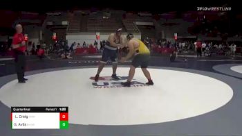 285 lbs Quarterfinal - LaShawn Craig, Swamp Monsters Wrestling Club vs Gary Avila, Bullard High School Wrestling