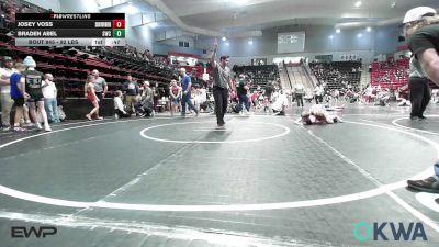 92 lbs Consolation - Josey Voss, Skiatook Youth Wrestling vs Braden Abel, Salina Wrestling Club