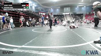 92 lbs Consolation - Josey Voss, Skiatook Youth Wrestling vs Braden Abel, Salina Wrestling Club