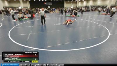 75 lbs 3rd Place Match - Markee Gomez, Sebolt Wrestling Academy vs Julianna LaSavage, Ringers Wrestling Club