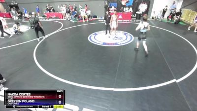 113 lbs Champ. Round 1 - Nakoa Cortes, RBWC (Rancho Bernardo Wrestling Club) vs Greysen Poland, California