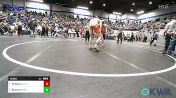 140 lbs Semifinal - Tommy Lee Schwarz, Lions Wrestling Academy vs Tyler Bryson, Harrah Little League Wrestling