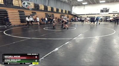 115 lbs Cons. Round 3 - Hobie Berejkoff, Kuna Middle School vs Mitchell Wayne, Treasure Valley Catholic Schools