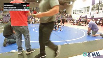 46 lbs Round Of 16 - Rocky Jones, Mannford Pirate Youth Wrestling vs Nicholous Hunt, Heat