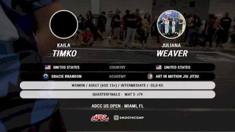 Juliana Weaver vs Kaila Timko 2024 ADCC Miami Open