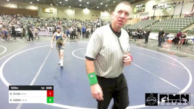 100 lbs Consi Of 4 - Akxel Arias, Madera WC vs Huntley Keller, Nevada Elite WC