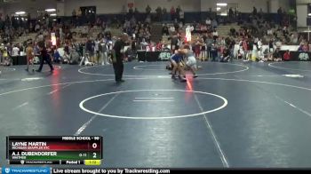 90 lbs Champ. Round 2 - A.j. Dubendorfer, Whitmer vs Layne Martin, Michigan Grappler RTC