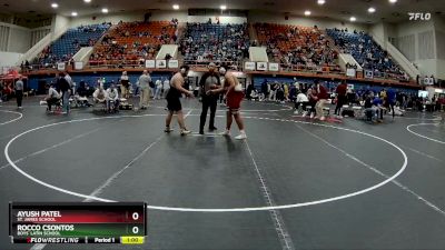 285 lbs Cons. Semi - Rocco Csontos, Boys` Latin School vs Ayush Patel, St. James School