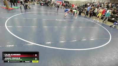 120 lbs Cons. Round 2 - Caleb Schreiber, Wisconsin vs Joseph Minogue, Built By Brunson Wrestling