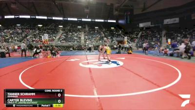 2A-170 lbs Cons. Round 2 - Carter Blevins, Lingle-Ft. Laramie/Southeast vs Tanner Schramm, Kemmerer