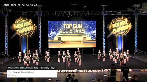 Top Gun All Stars-Miami - Mini Meow [2024 Mini Level 1.1 D1 USASF Cheer-Prep Saturday - Day 1] 2024 Winner's Choice Championships - Ft. Lauderdale